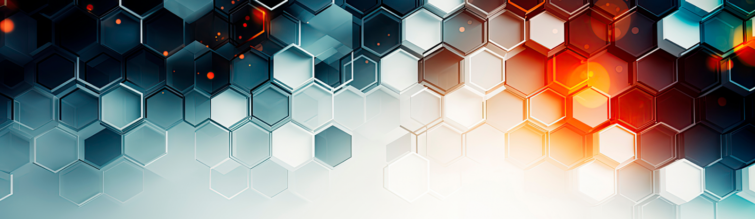 White abstract geometric background with hexagons shape pattern